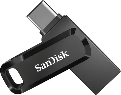 Produktbild von SanDisk Ultra Dual Drive Go - 64 GB - USB Type-A / USB Type-C - 3.2 Gen 1 (3.1 Gen 1) - 150 MB/s - Drehring - Schwarz