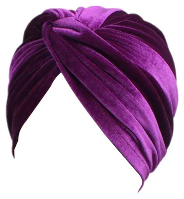 Obrázek produktu pro Dámská čepice z elastického sametu, turban, vhodná pro pacientky s rakovinou, při chemoterapii, pokrývka hlavy