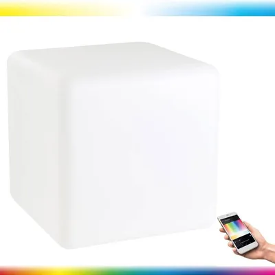 Zdjęcie produktu dla Eglo 31054 Lampa podłogowa zewnętrzna LED E27 9W 400x400mm biała Zdalne sterowanie IP65 Możliwość ściemniania
