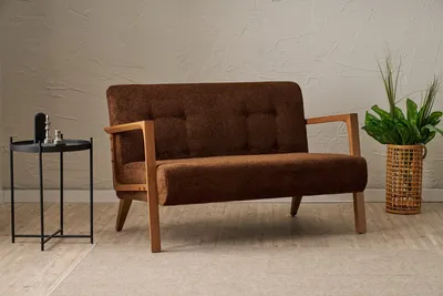 Immagine prodotto di Hanah Home, Kemer - Brown, divano a 2 posti, marrone, 114 x 85 x 80 cm