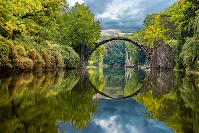 Produktbild von Fototapete - Arch Bridge 375x250cm - Vliestapete