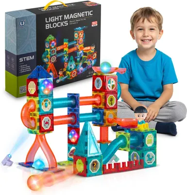 Obrázok produktu pre Svietiace vzdelávacie magnetické stavebnice 150 ks RK-782 Ricokids