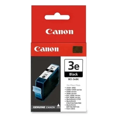 Produktbild von Canon BCI-3e BK Tinte Schwarz, Tinte auf Pigmentbasis, 1500 Seiten