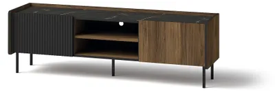 Produktbild von Masseno TV-Schrank KREON 150 cm Fernsehschrank mit 2 Türen TV-Lowboard für Wohnzimmer Modern 150x40x47,1 cm Braun / Schwarz