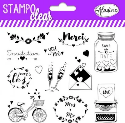 Obrázok produktu pre Stampo Priehľadné pečiatky - svadobné