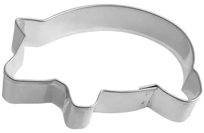 Zdjęcie produktu dla Forma do wycinania ciastek w kształcie świni - do wycinania ciastek - 7 cm - stal nierdzewna - srebrna