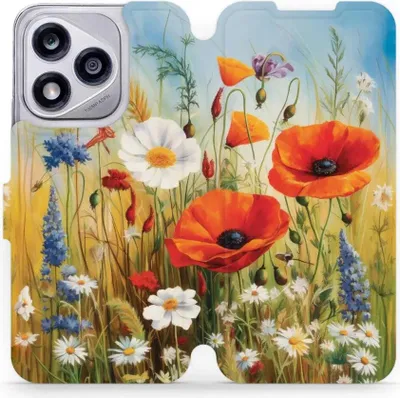 Immagine prodotto di Custodia per cellulare con lembo per Honor 400 Lite 5G, Mobiwear Book, fiori di campo