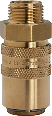 Produktbild von Riegler Temperierkupplung DN 6 mit AG, mit Absperrventil, M14x1,5 45°