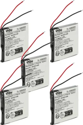 Produktbild von vhbw 5x Akku Ersatz für Plantronics AHB403029 für Wireless Headset Kopfhörer (360 mAh, 3,7 V, Li-Polymer)