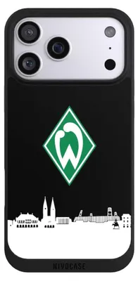 Produktbild von NIVOCASE Handyhülle für Apple iPhone 17 Pro Max  Hülle NIVOpure Case Schwarz Offizielles Lizenzprodukt SV Werder Bremen Skyline