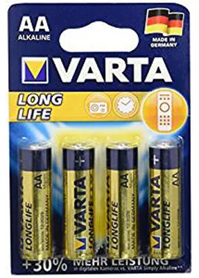 Zdjęcie produktu dla Varta 04106110414, Jednorazowa bateria, AA, Alkaliczny, 4 szt., Niebieski, Żółty, Blister