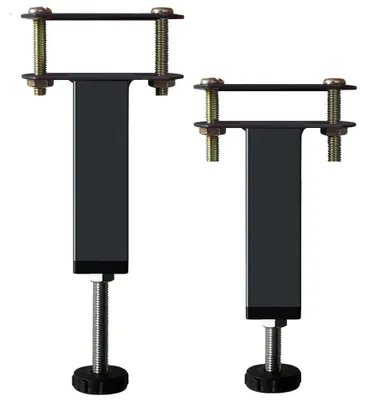 Image de Pieds de lit en métal, réglables en hauteur, pièce de rechange, cadre central, pied de soutien pour sommier à lattes de lit plateforme, pièces de rechange (25 cm-32 cm)