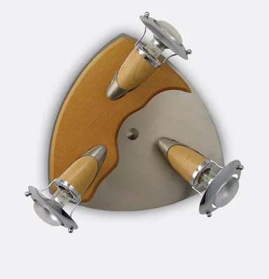 Produktbild von Spotleuchte ZEUS 3xE14/R50/40W, Nickel satiniert/Chrom/hellholz L: 260, B: 130, H: 260, dimmbar