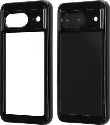 Produktbild von kwmobile Handyhülle kompatibel mit Google Pixel 8 - Hülle transparent - Stoßfestes Handy Case Cover mit Kameraschutz - Schwarz Transparent