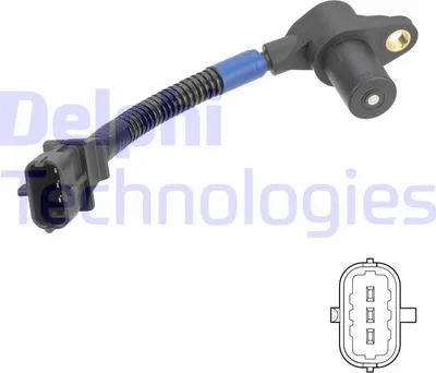 Produktbild von DELPHI SS11240 Kurbelwellensensor Impulsgeber für KIA SORENTO I (JC) 95mm