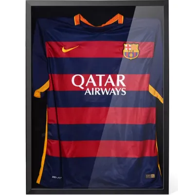 Produktbild von Avalo Objektrahmen - Einrahmung Fußballtrikot - 3D Box Frame - 60x80 CM - Schwarz - Deep Frame - Trikot Einrahmung in Bilderrahmen