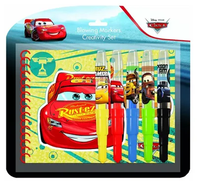 Image de Cars - Set avec marqueurs soufflants et carnet de notes