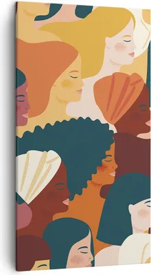 Produktbild von Bild auf Leinwand - Leinwandbild - Einteilig - Frauen Multikulturalismus Modern - 45x80cm - Wand Bild - Wanddeko - Wandbilder - Leinwanddruck - Bilder - Wanddekoration - Leinwand bilder - PA45x80-4500