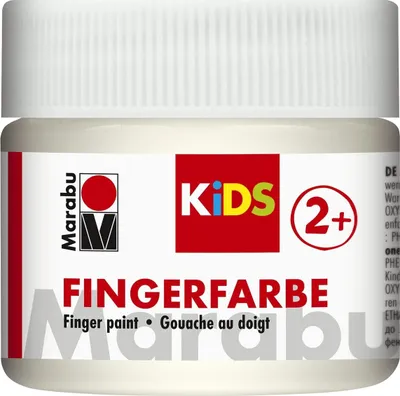 Produktbild von Fingerfarbe Kids - 100 ml weiß. Packung mit 4 Stück