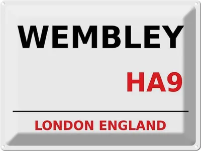 Produktbild von vianmo Blechschild 30x40 cm London England Wembley HA9