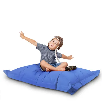 Produktbild von LazyBag Riesensitzsack XL 250 Liter in Blau - Wasserfester Indoor & Outdoor Sitzsack mit Reißverschluss, Bean Bag aus 100% Nylon