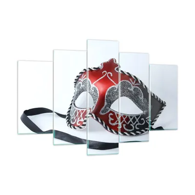 Produktbild von Bilder auf glas - Venedig Karneval Maske - 150x100cm - Glasbilder - Wandbilder - Kunstdruck - zum Aufhängen bereit - Wanddekoration aus Glas - Glas Bilder - Wandbild auf Glas - GEA150x100-2380
