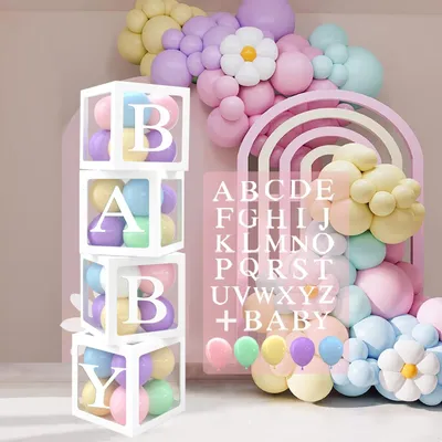 Productafbeelding van Omgoods - Set van 4 Ballondozen voor Babyshower Decoratie