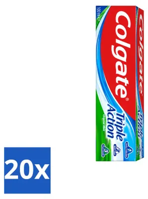 Produktbild von 20 x Colgate Triple Action Original Mint Tandpasta - 100 ml - Vorteilspackung - 20 Stücke
