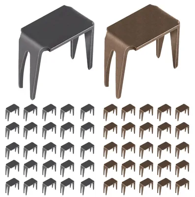 Reißverschlussstopper 50er Set, #5, Metall, Bronze/Silber