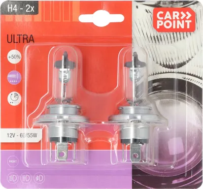 Zdjęcie produktu dla Carpoint Ultrabright Autolampen H4 12V 60/55W 2 Stuks