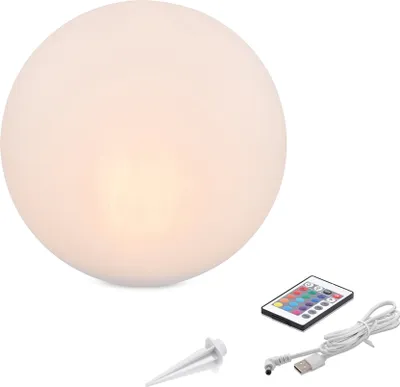 Produktbild von esotec Solarkugel Siena ⌀20cm mit Fernbedienung 16 Lichtfarben outdoor 102890