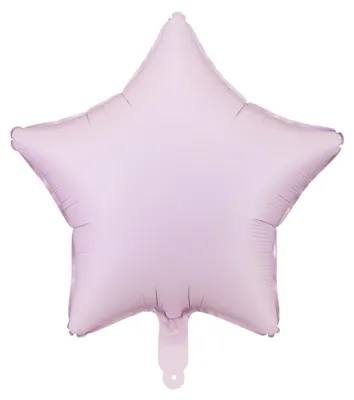 Ballon in Sternform in mattem Pastelllila für Helium und Luft