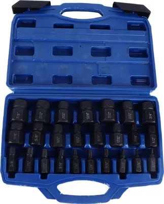 Produktbild von 25-teiliges Schraubenausdreher-Set aus legiertem Stahl, multifunktionales manuelles Werkzeug zum Entfernen abgebrochener Schrauben für Reparatur und Wartung