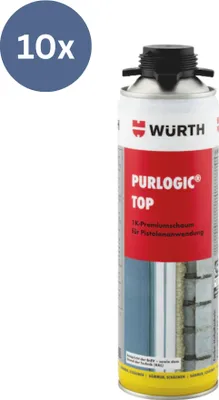 Produktbild von Würth 1K-Pistolenschaum PURLOGIC Top betongrau 10 Stück