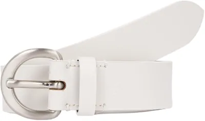 Imagen del producto de Cinturón para mujer Calvin Klein, modelo Classic, con hebilla de pasador, de cuero, color blanco (Vapor White), talla 80