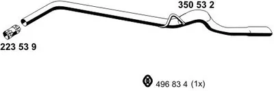 Produktbild von ERNST Abgasrohr Auspuffrohr passend für MERCEDES-BENZ A-Klasse (W169) Hinten 350532