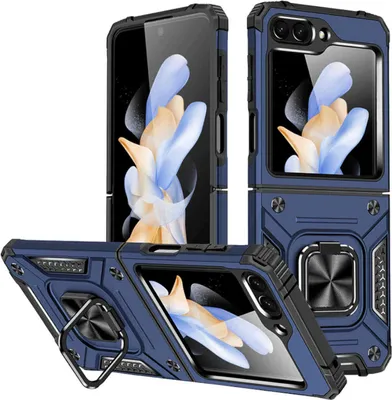 Obrázok produktu pre Puzdro na mobilný telefón Samsung Galaxy Z Flip5 5G Armor s magnetickým krúžkom, modré