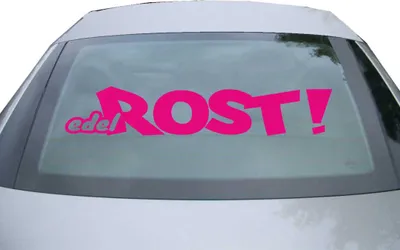 Produktbild von Indigos UG - Aufkleber Heckscheibe & Motorklappe DE7022 - pink - 600x110 mm - EdelRost - Auto Scheiben Fenster Heckklappe Tuning Racing JDM - Die cut