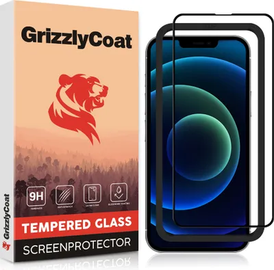 Produktbild von GrizzlyCoat Easy Fit iPhone 13 Pro Max Panzerglas Gehärtetes Glas Displayschutz - Hüllenfreundlich + Applikator - Schwarz