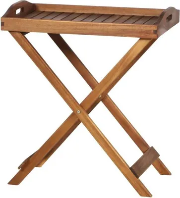 Produktbild von Tablett 60x40x70cm - Akazienholzrahmen - Natürlich geölt -100% - Braun
