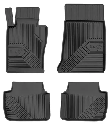 Image de Tapis de sol en caoutchouc pour BMW Seria 3 E46 1998-2005 – 4 pièces, noirs, sur mesure