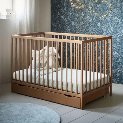 Produktbild von Petite Amélie Babybett Hetre 60x120 cm - Walnuss