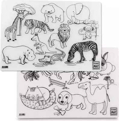 Image de Tapis transparent 2 pièces Animaux domestiques et sauvages