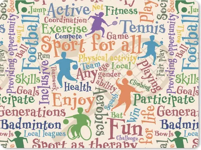 Produktbild von MuchoWow® Mauspad Mousepad Muster - Sport - Alphabet - Zitate 23x19 cm - Mousepads - Maus Mat - Pad - Mausunterlage - Schreibtischunterlage - Mauspad
