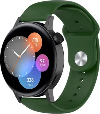 Produktbild von Strap-it Huawei Watch GT 3 42mm Sportarmband (Armeegrün)