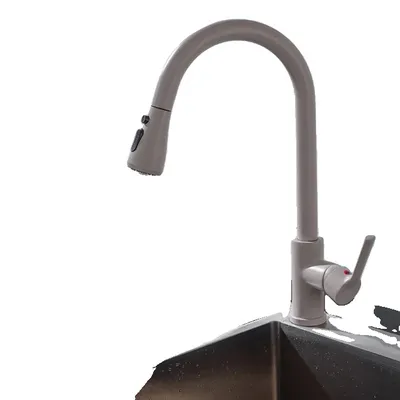 Immagine prodotto di Miscelatore da cucina, design estraibile, superficie nichelata, CF04043YMWM Beige
