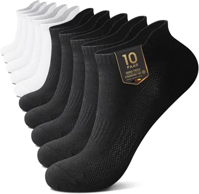 Obrázok produktu pre Športové ponožky unisex, priedušné, krátke, 10 párov, na behanie