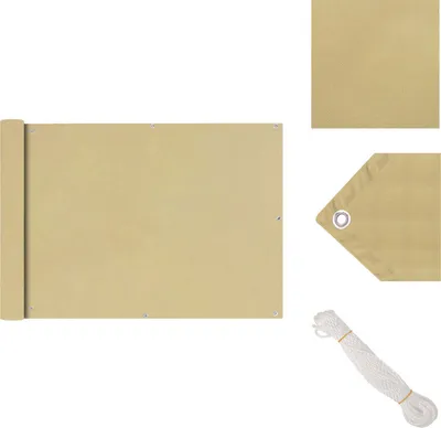 Obrázok produktu pre vidaXL Balkónová zástena Oxford 75x600 cm béžová - Slnečníky a tienidlá