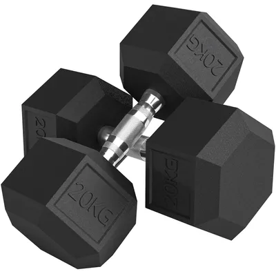 Immagine prodotto di Set di Manubri da 2x20 kg con Impugnatura Antiscivolo in Metallo Nero