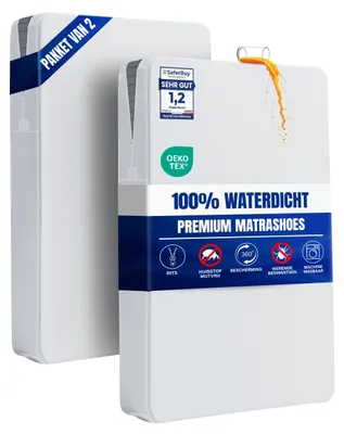 Matratzenauflage 160x200x20 cm, 2er-Pack, wasserdicht